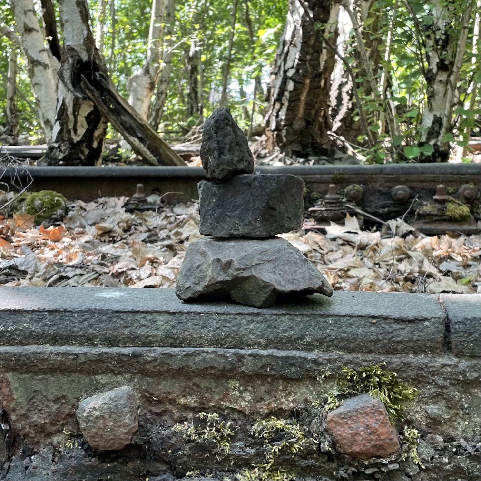 Stonepile on haunted rail in Berlin